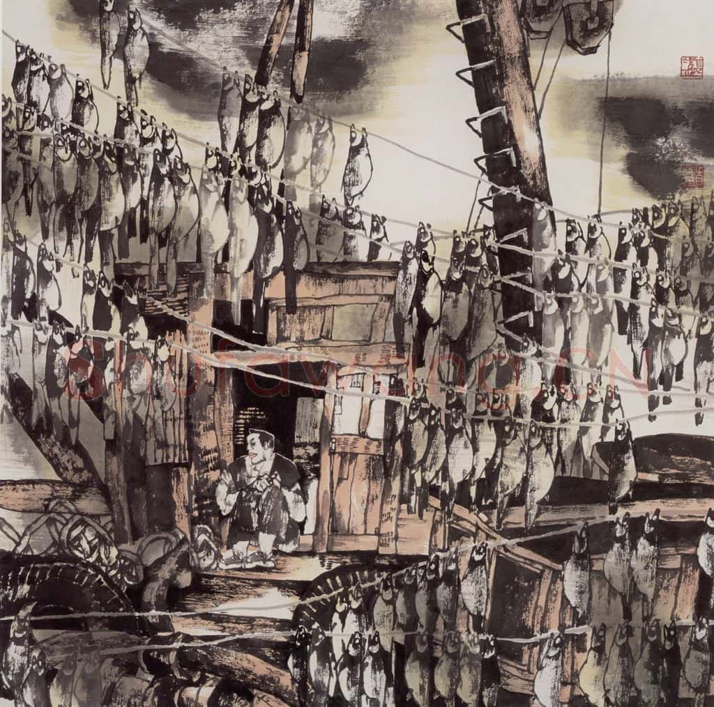 2003年 张道兴《渔汛》书画作品