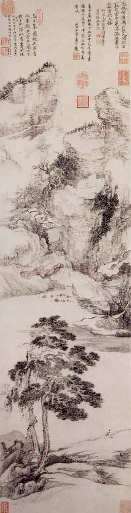 1672年 王翚《岩栖高土图轴》书画作品