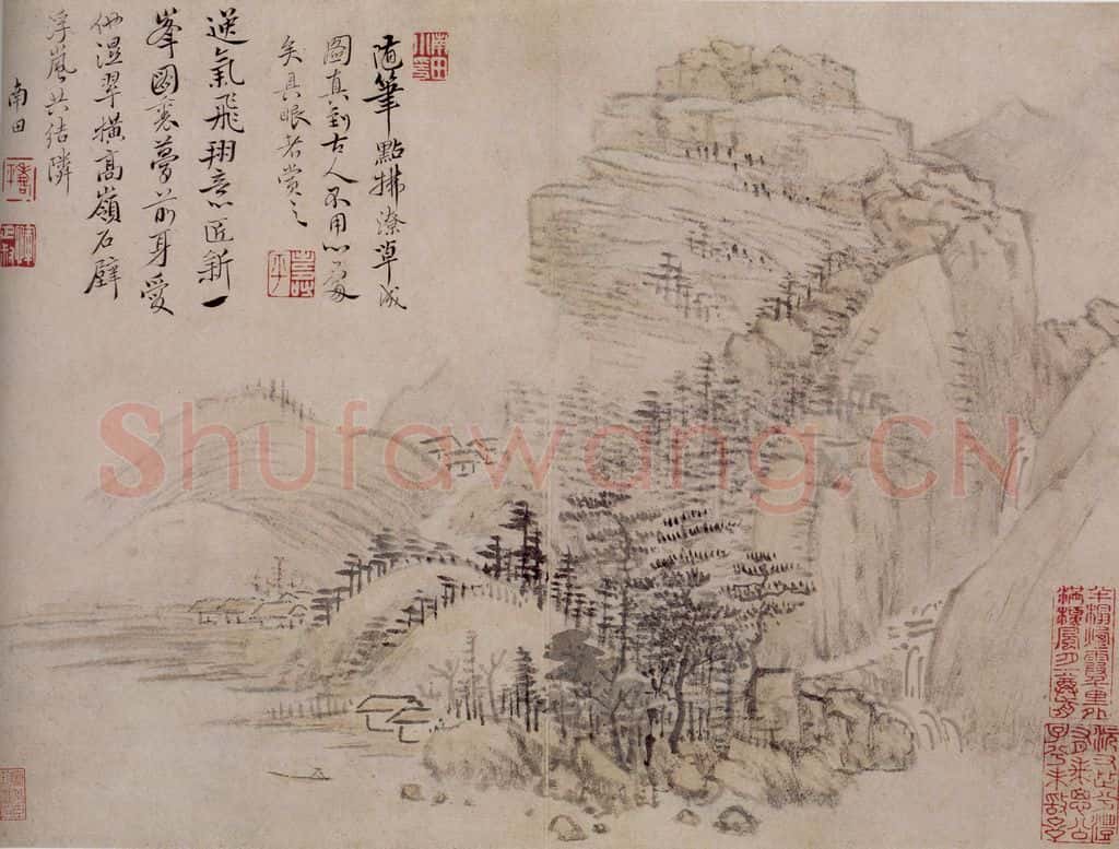 1685年 王翚《仿古山水册》书画作品