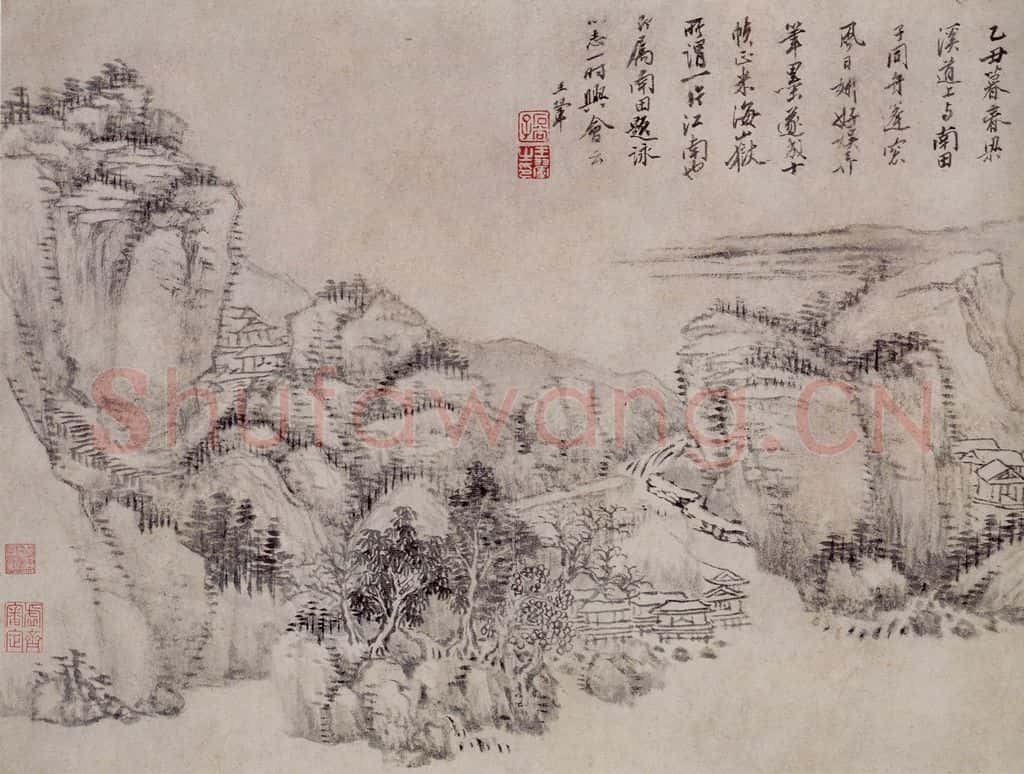 1685年 王翚《仿古山水册》书画作品