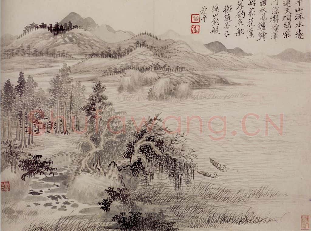 1685年 王翚《仿古山水册》书画作品