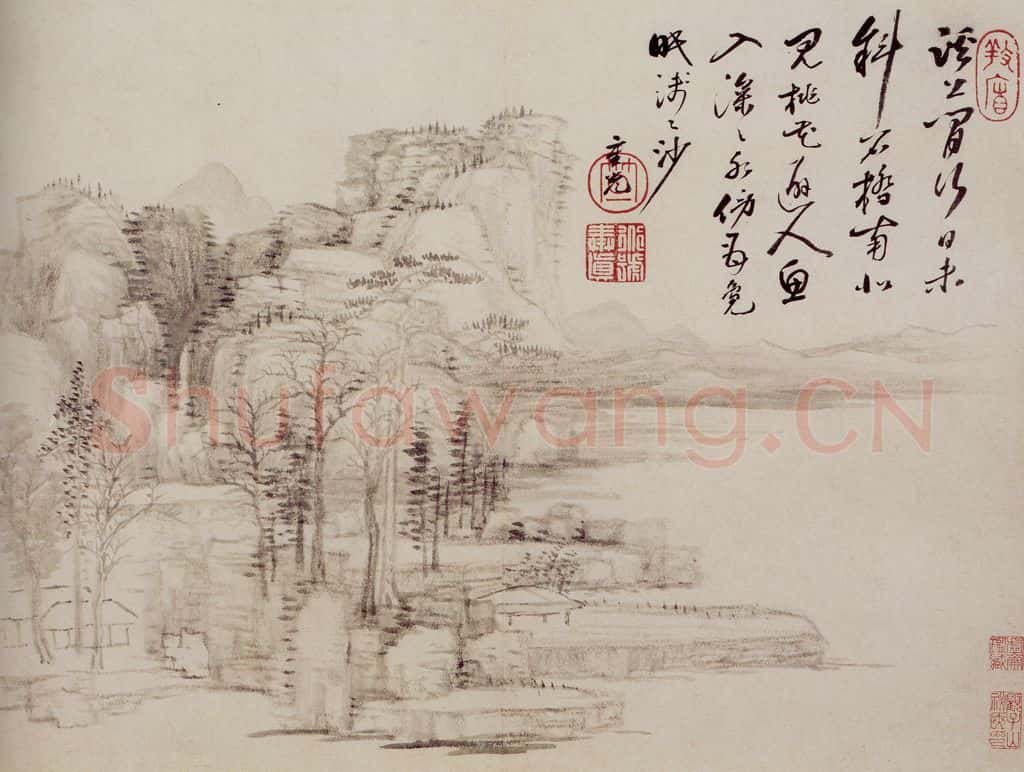 1685年 王翚《仿古山水册》书画作品
