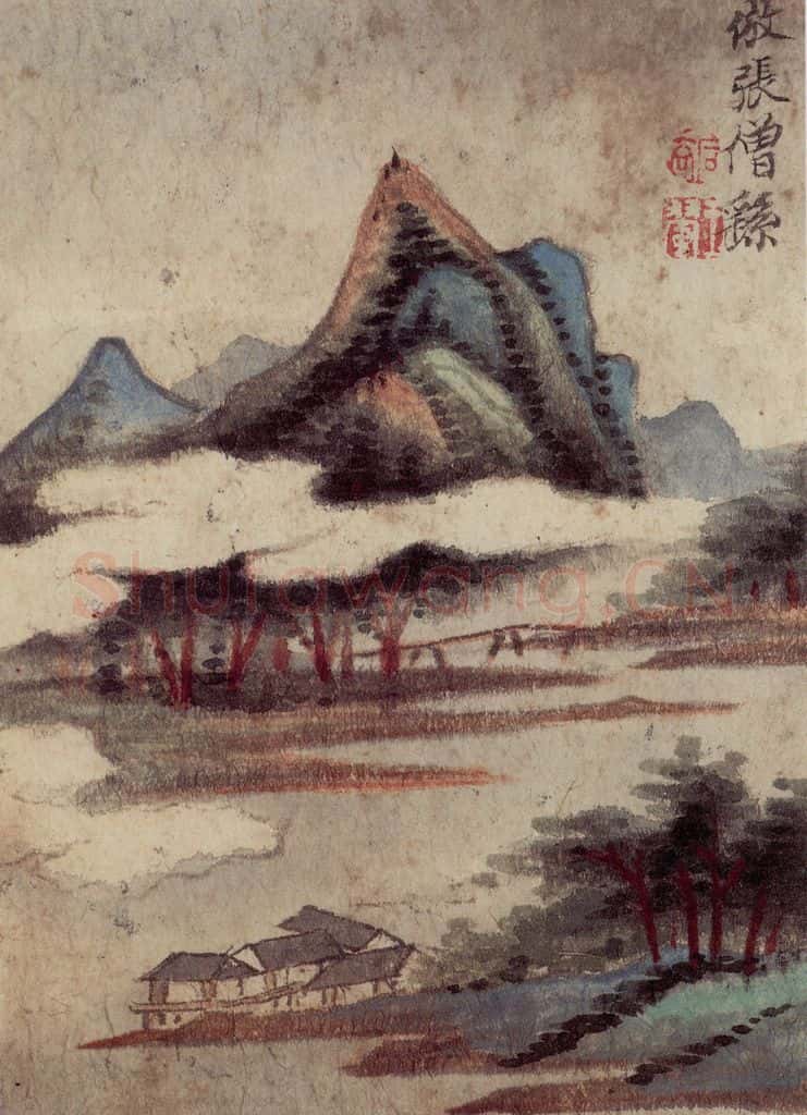 1658年 王翚《仿古山水册》书画作品