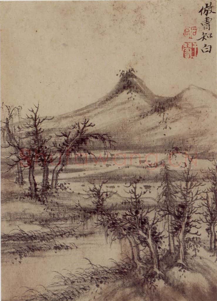 1658年 王翚《仿古山水册》书画作品