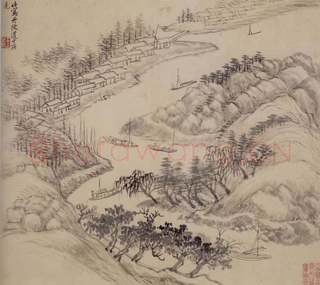 1692年 王翚《仿古山水册》书画作品