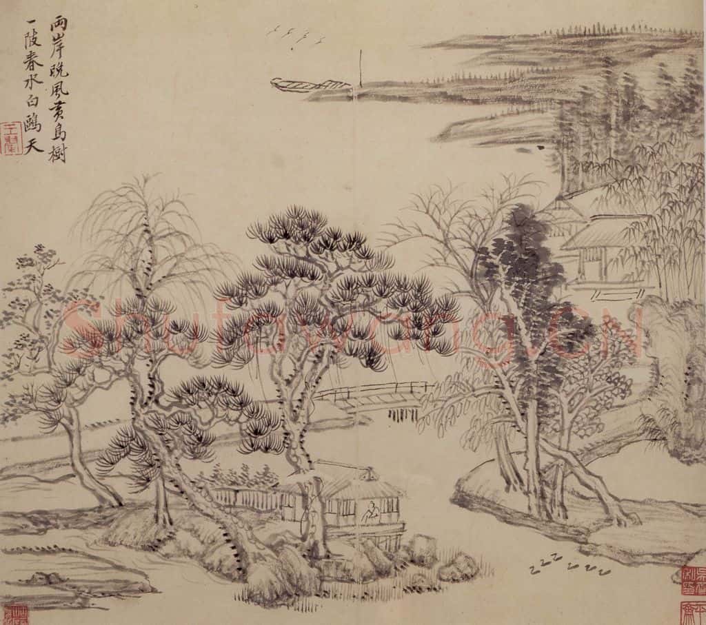 1692年 王翚《仿古山水册》书画作品