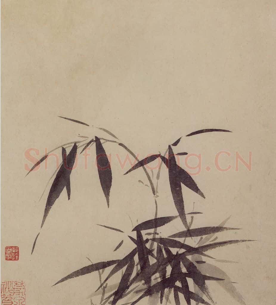 1660年 王翚《墨竹图册》书画作品