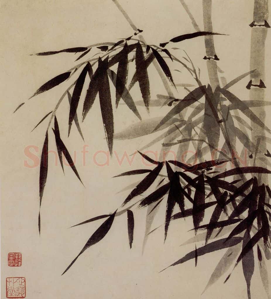 1660年 王翚《墨竹图册》书画作品
