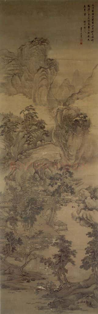 1709年 王翚《仿黄鹤山樵山水轴》书画作品