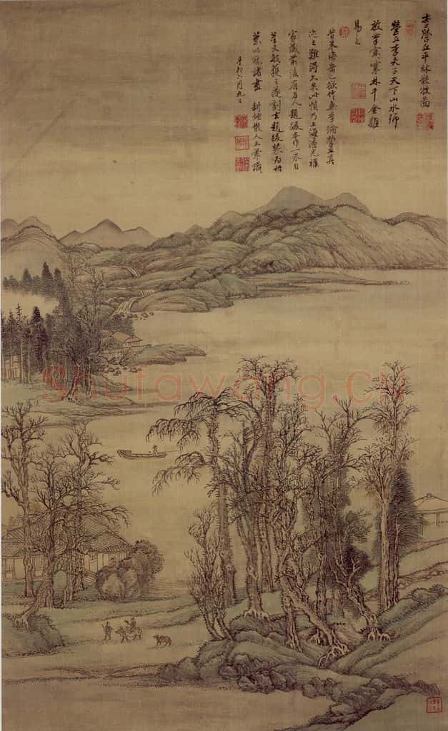 1711年 王翚《仿古四季山水屏》书画作品