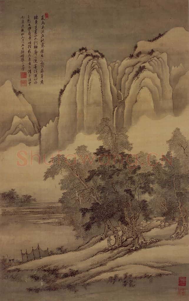 1711年 王翚《仿古四季山水屏》书画作品