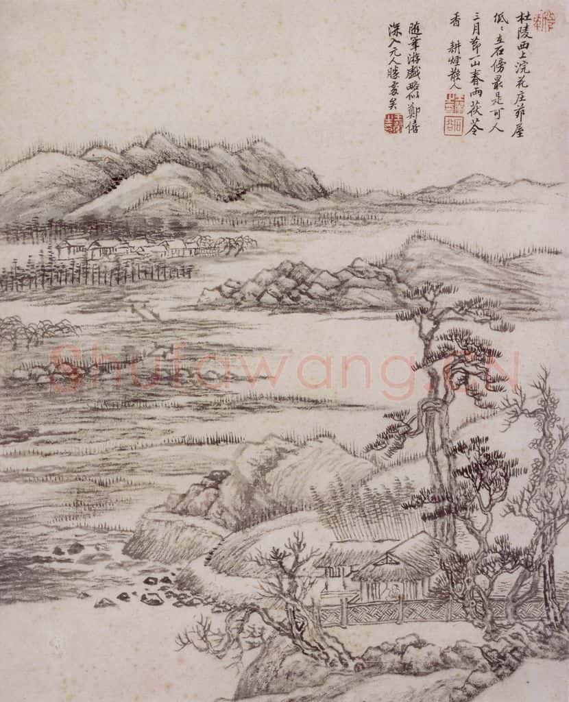 王翚《仿古山水册》书画作品