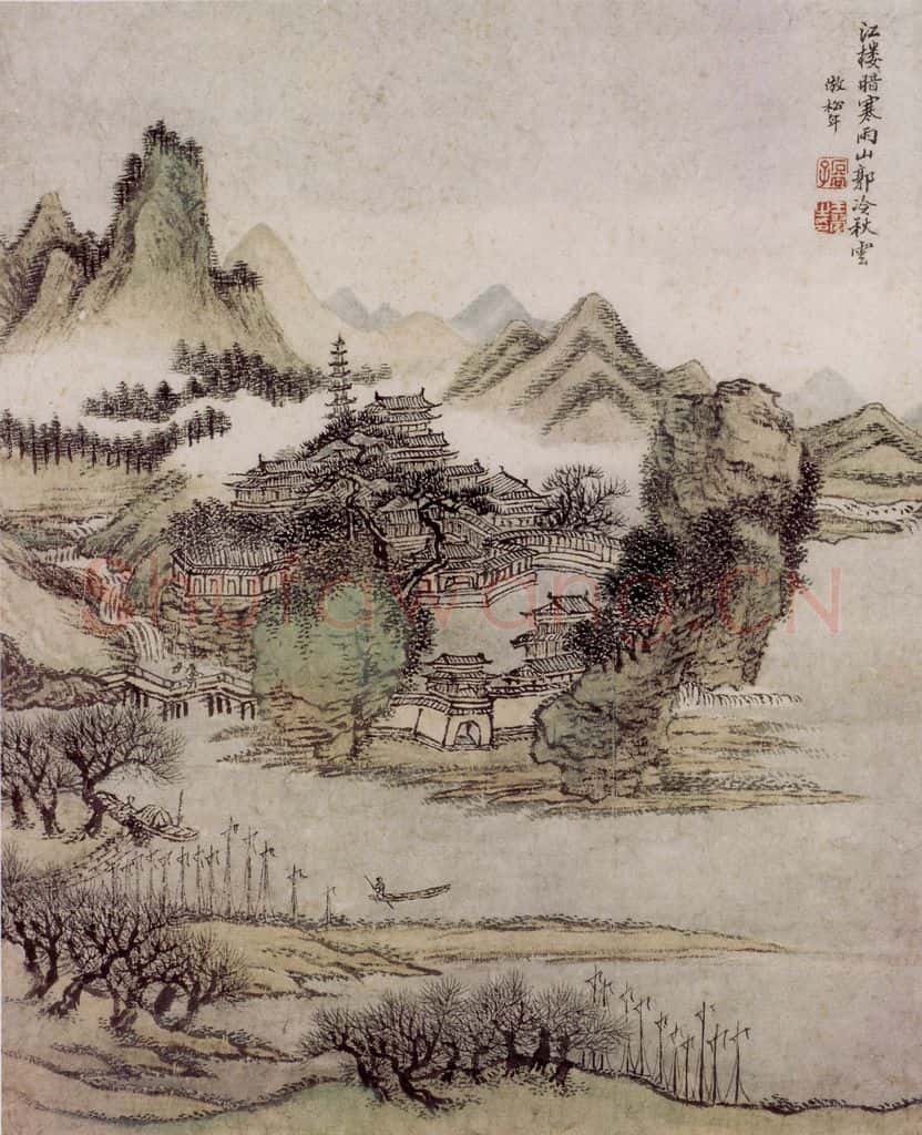 王翚《仿古山水册》书画作品