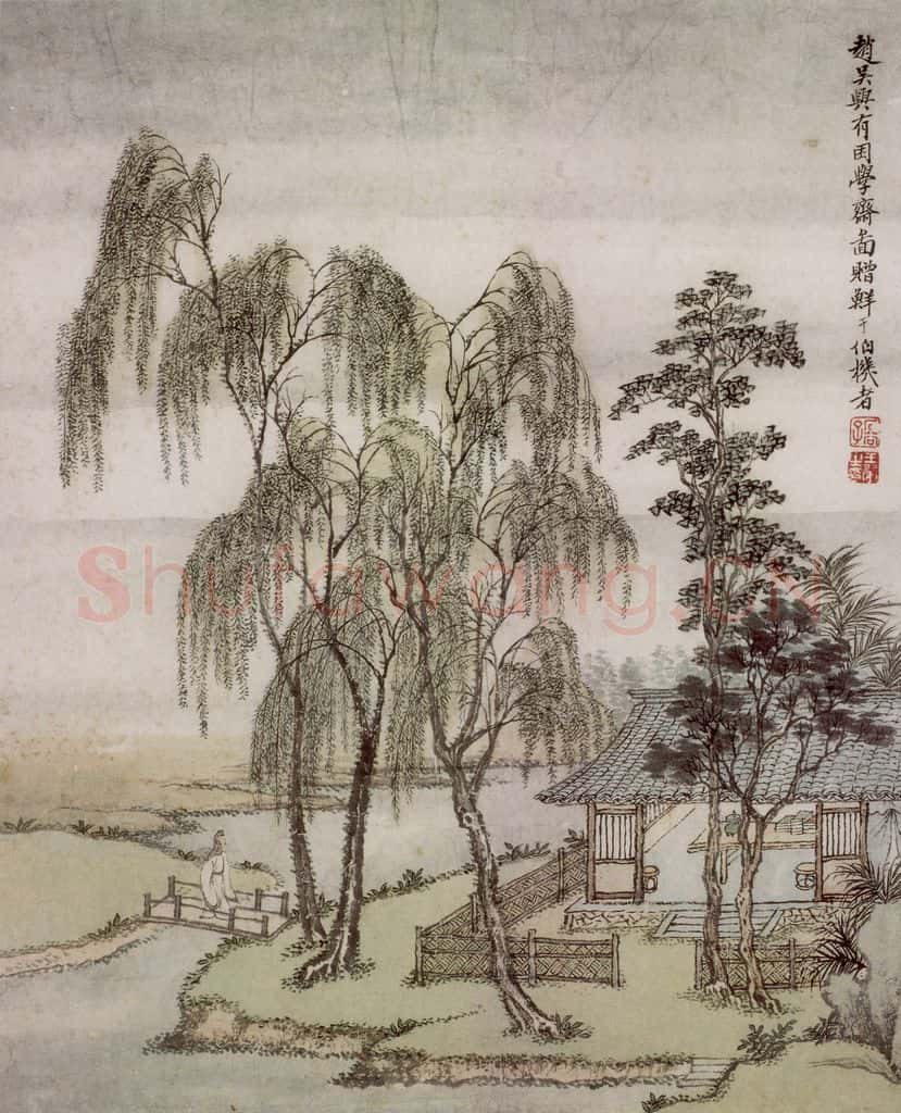  王翚《仿古山水册》书画作品