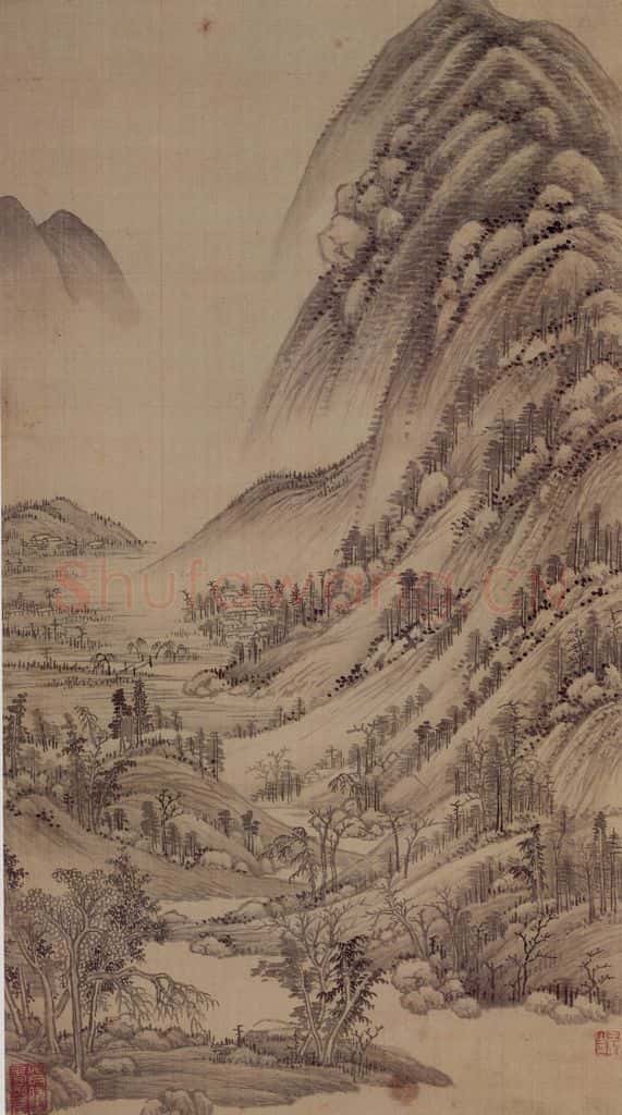 1662年 王翚《小中现大册》书画作品