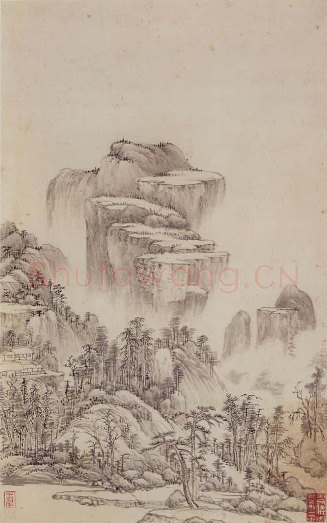 1662年 王翚《小中现大册》书画作品