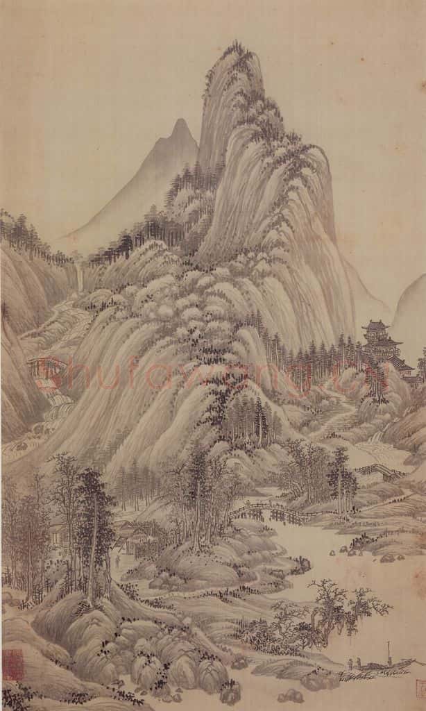 1662年 王翚《小中现大册》书画作品