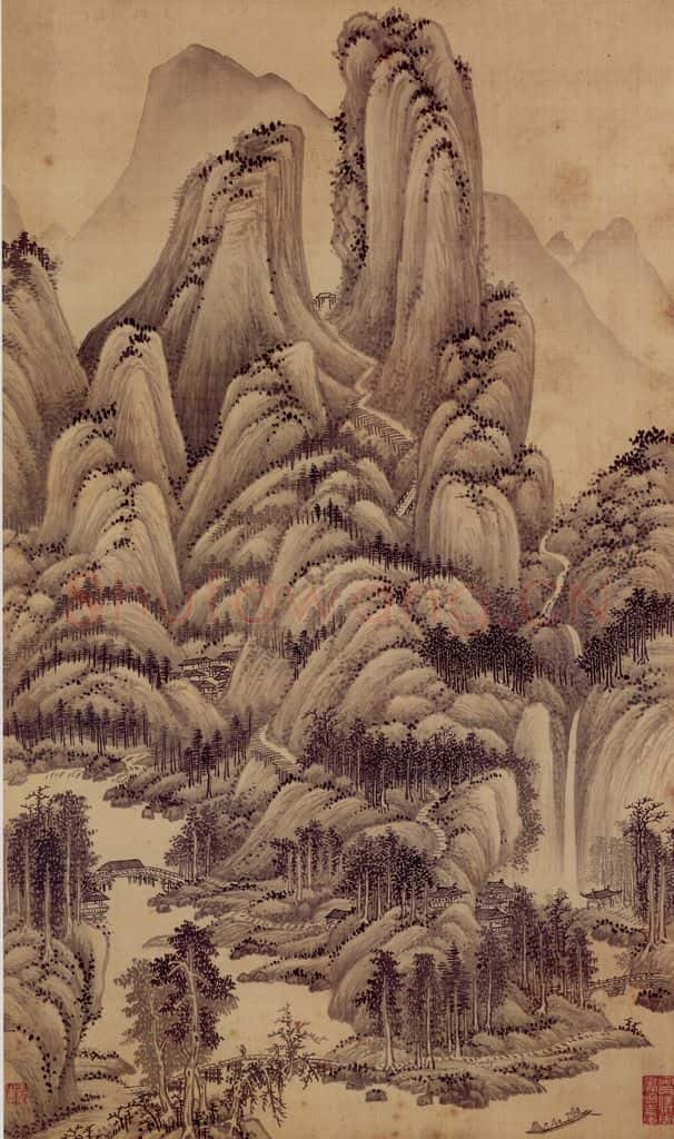 1662年 王翚《小中现大册》书画作品