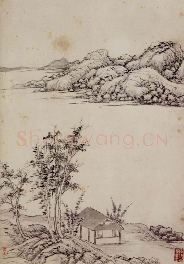 1662年 王翚《小中现大册》书画作品