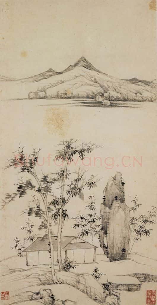 1662年 王翚《小中现大册》书画作品