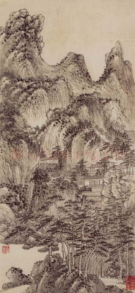 1662年 王翚《小中现大册》书画作品