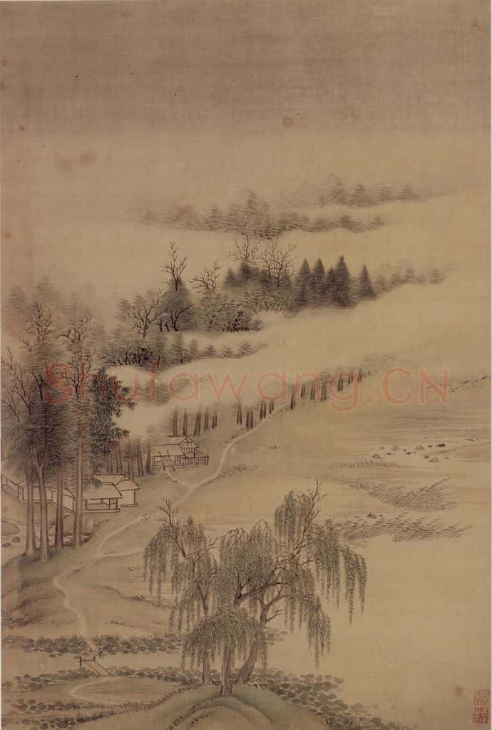1662年 王翚《小中现大册》书画作品