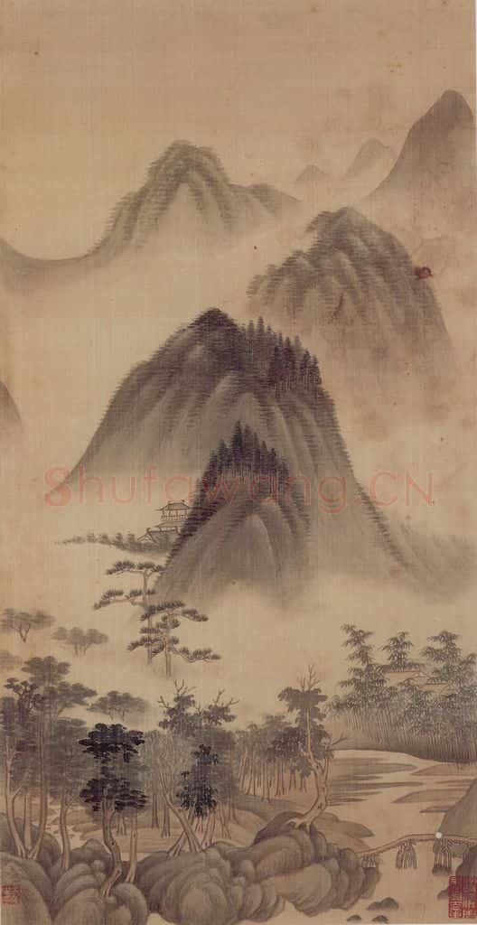 1662年 王翚《小中现大册》书画作品