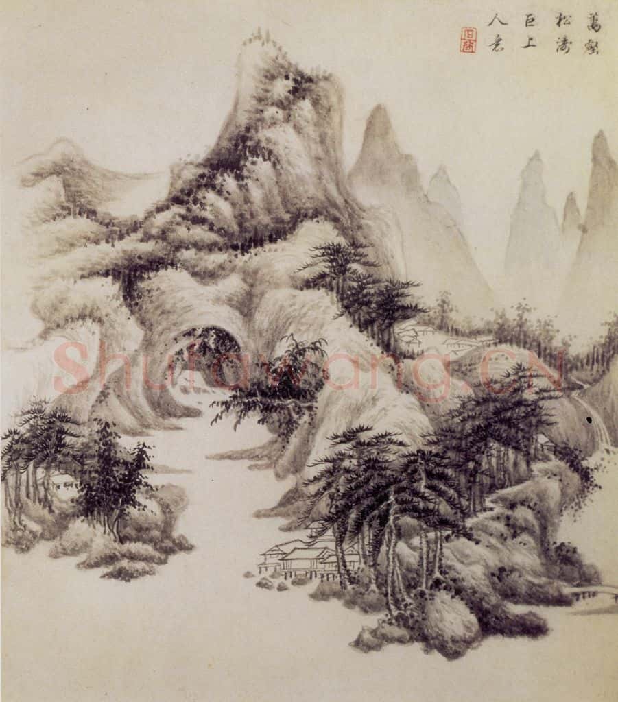 1662年 王翚《仿古山水册》书画作品