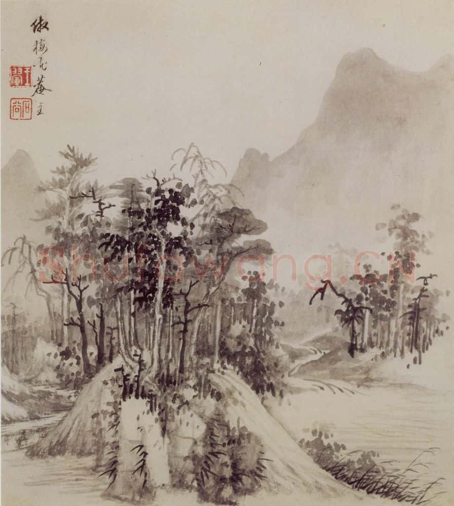 1662年 王翚《仿古山水册》书画作品