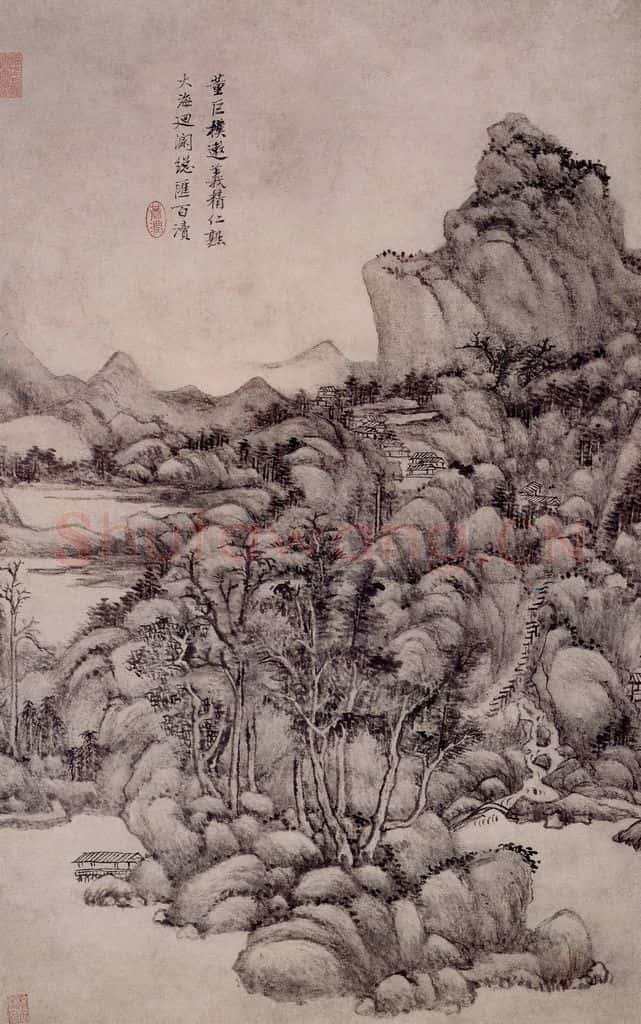 清 王原祁《仿古山水图屏》书画作品