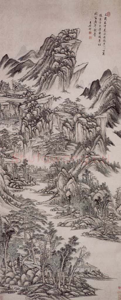 清 王原祁《浮峦暖翠图轴》书画作品