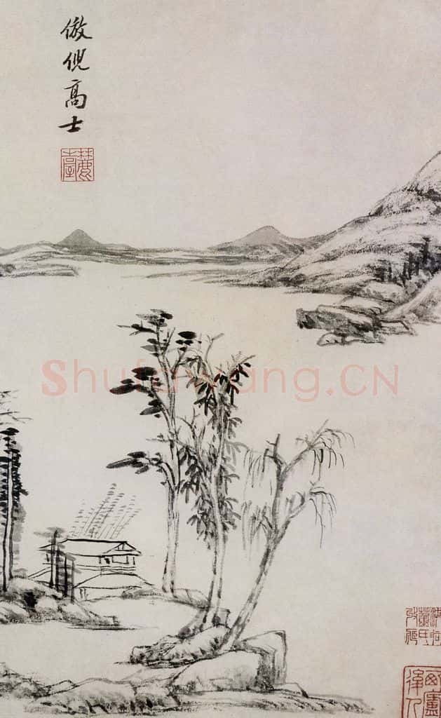 清 王原祁《仿古山水图册》书画作品