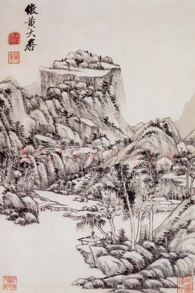 清 王原祁《仿古山水图册》书画作品