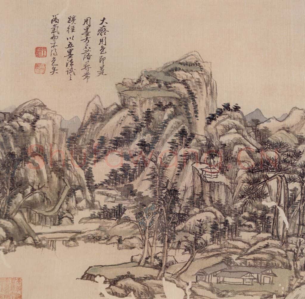 清 王原祁《山水图册》书画作品
