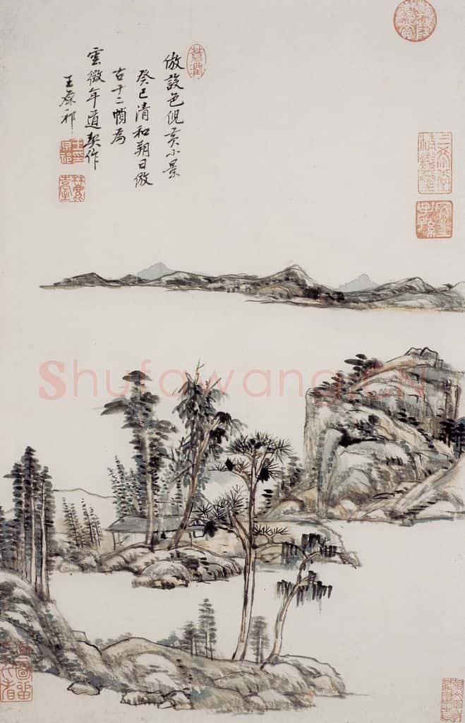 清 王原祁《山水图册》书画作品