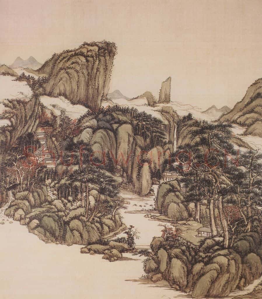清 王原祁《仿宋元山水图册》书画作品