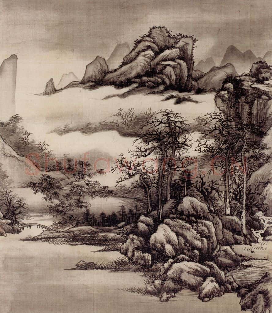 清 王原祁《仿宋元山水图册》书画作品