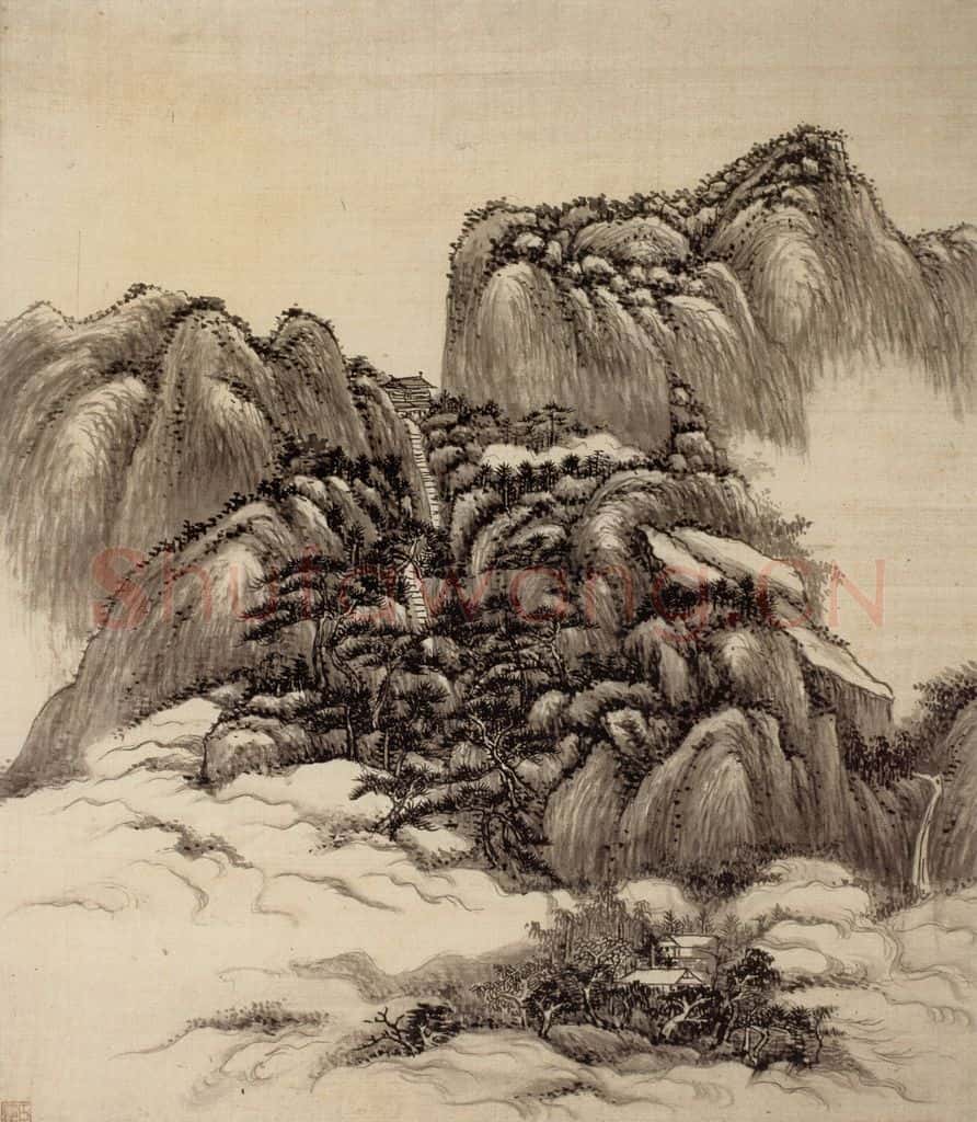 清 王原祁《仿宋元山水图册》书画作品