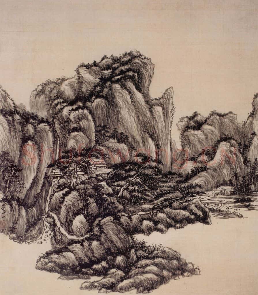 清 王原祁《仿宋元山水图册》书画作品