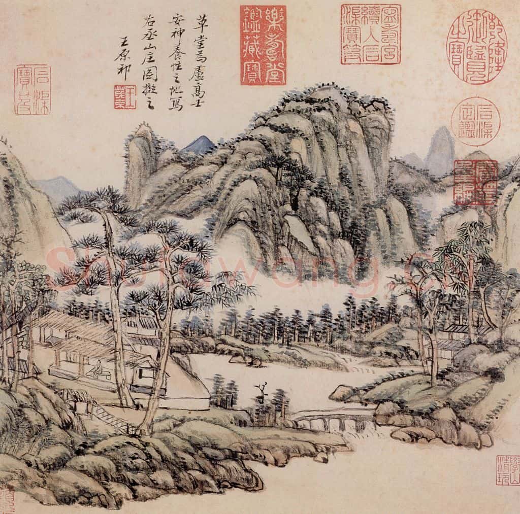 清 王原祁《庐鸿草堂十誌图册》书画作品