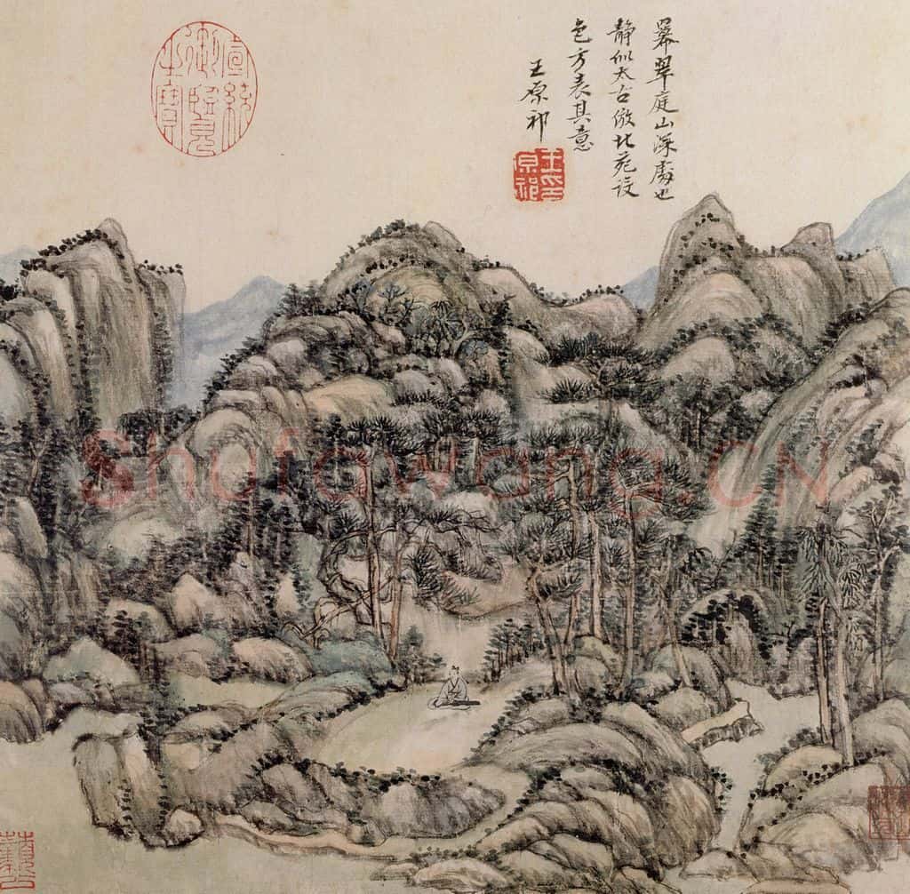 清 王原祁《庐鸿草堂十誌图册》书画作品