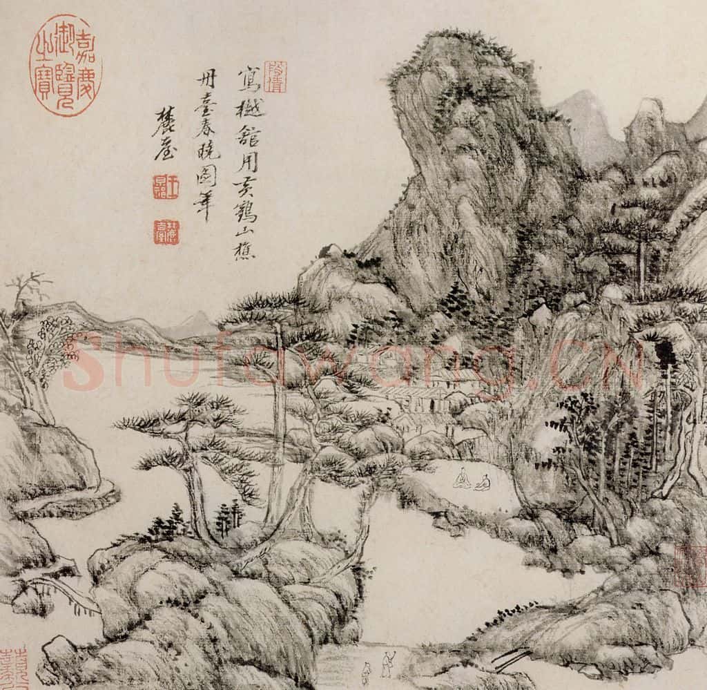 清 王原祁《庐鸿草堂十誌图册》书画作品