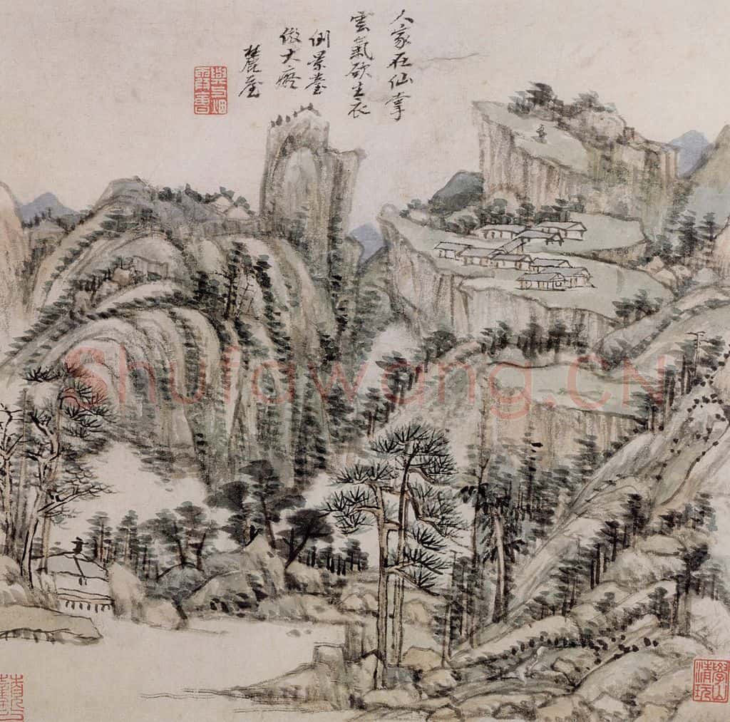清 王原祁《庐鸿草堂十誌图册》书画作品