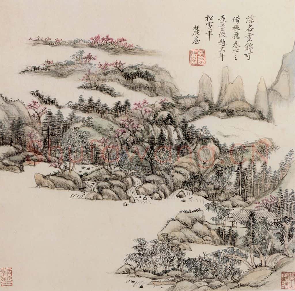 清 王原祁《庐鸿草堂十誌图册》书画作品