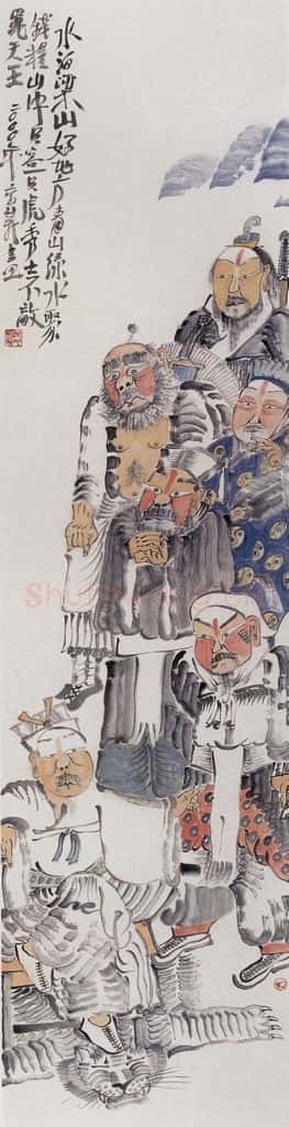 2000年 周京心《林冲之二》书画作品