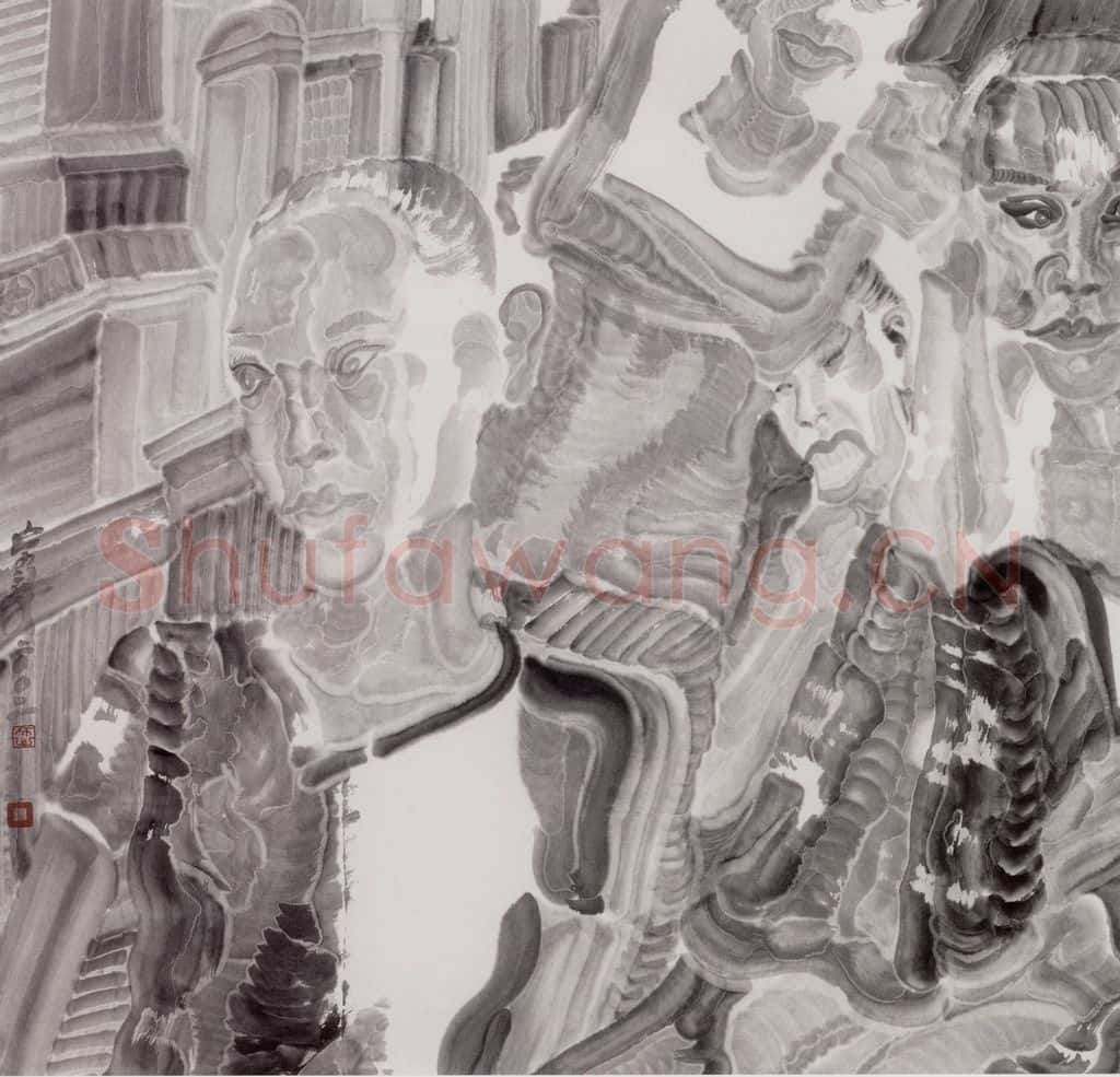 2002年 周京心《空间》书画作品