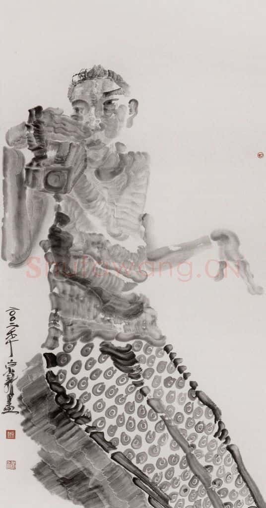 2002年 周京心《镜头》书画作品