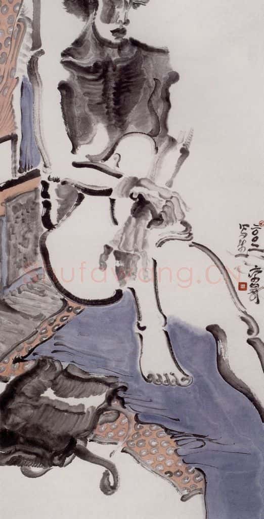 20002年 周京心《人体之十八》书画作品