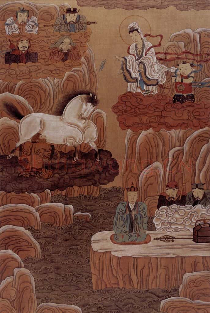 1989年-1990年 周京心《西游记·鹰愁涧》书画作品