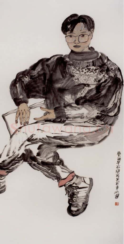 1993年 周京心《小飞》书画作品